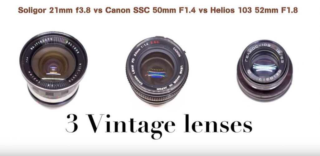 Soligor 21mm f3.8 vs Canon SSC 50mm F1.4 vs Helios 103 52mm F1.8