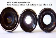 Zeiss Planar 50mm f1.8 vs Zeiss Jena Pancolar 50mm f1.8 vs Zeiss Jena Tessar 50mm f2.8