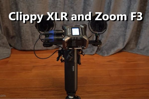 Zoom F3 and Clippy Microphones Small Field Recorder Rig