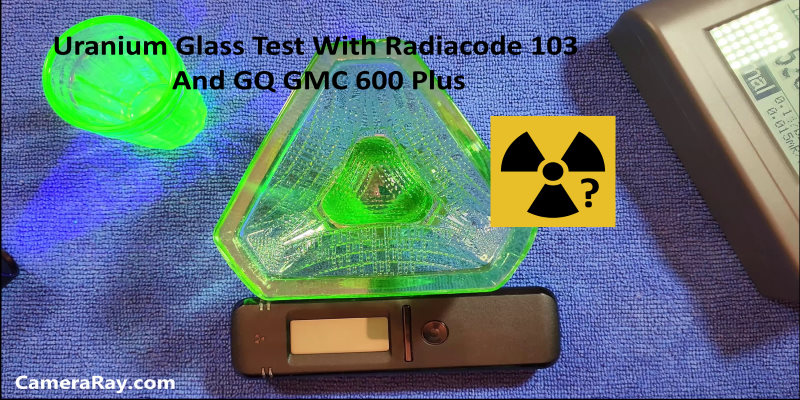 Uranium Glass Test With Radiacode 103 And GQ GMC 600 Plus